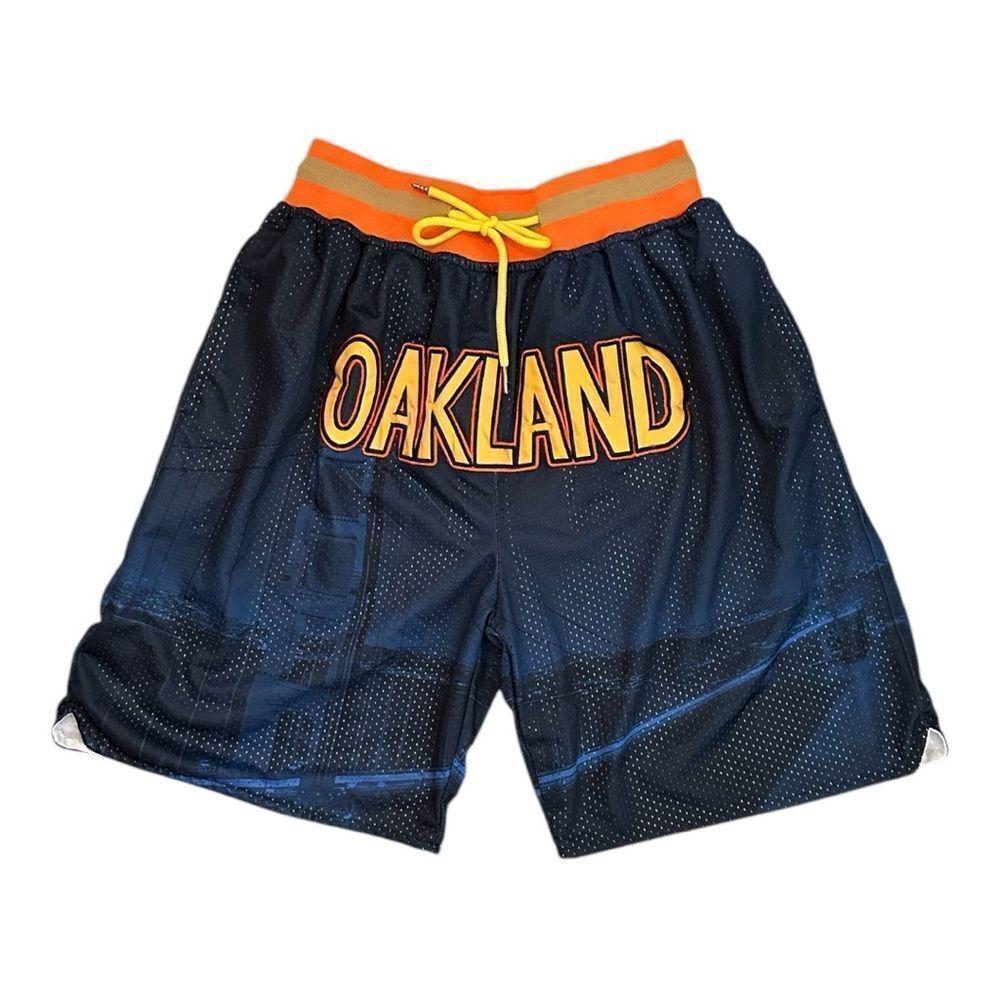 Golden State Warriors Oakland Shorts NBA Basketball Navy Size Medium